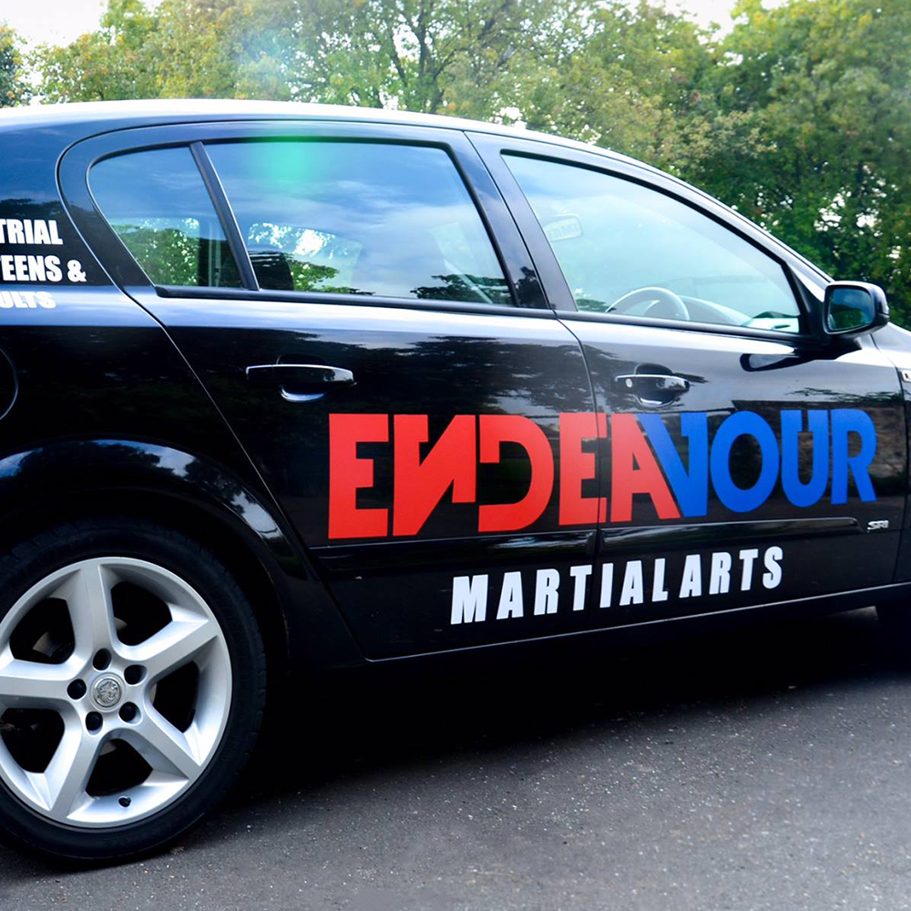 Endeavour Martial Arts vehicle graphics