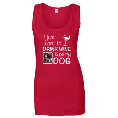 Drink Wine & Pet My Dog Vest - (Personalise Me)